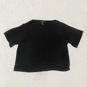 Black Semi-Sheer Blouse